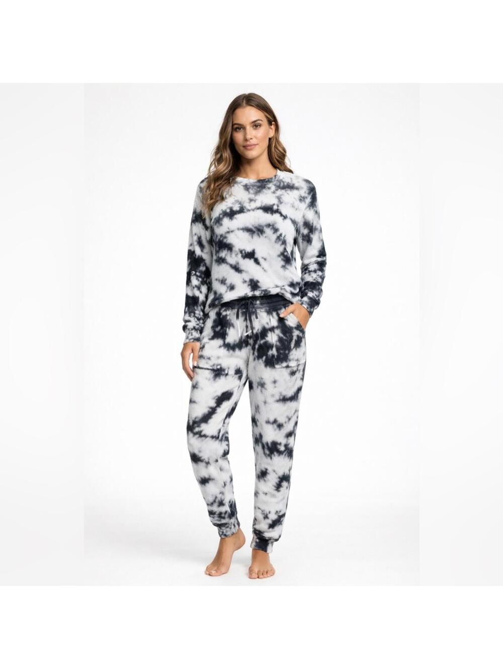 Splendid Sundown Playa Tie-Dye Lounge Set – Size Small – Waffle Knit Jogger Set